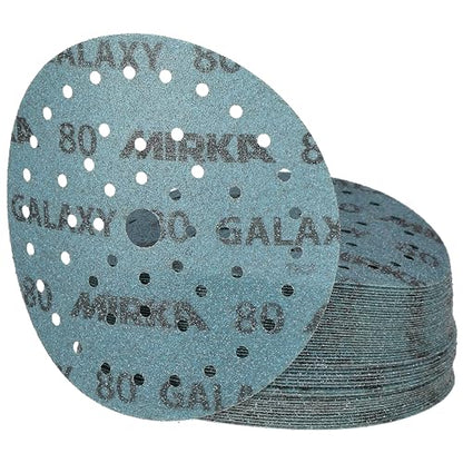 Mirka Galaxy Multifit 6'' Ceramic Sanding Discs 80 Grit Hook & Loop 50 Pack - size: Grit 80