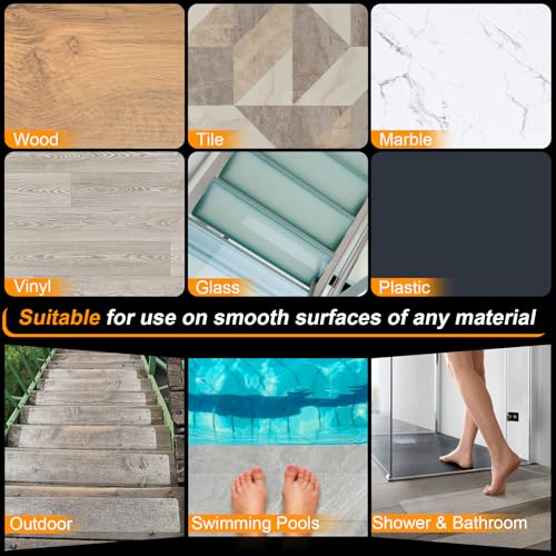 SMILOOL Clear Non-Slip Treads for Wooden Steps Indoor 5 Pack 4" x 32" Pre-Cut Anti-Slip Strips, Grip Tape Transparent Grips for Wood Stairs, Dogs, Kids and Pets, Waterproof - size: 4" X 32"