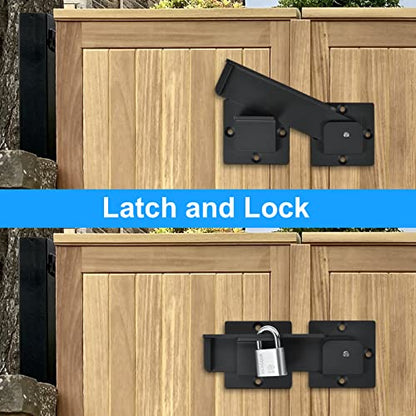 GreaTalent 7.5" Heavy Duty Flip Gate Latch Lock for Wooden Fence Gate