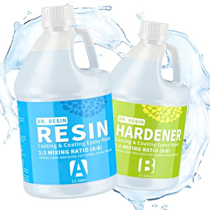 DR.RESIN Epoxy Resin 1 Gallon, Non-Yellowing Resin Kit for Casting Coating - size: 1 Gallon