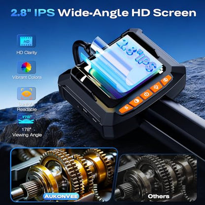 Endoscope Camera with Light, Handheld Borescope, 2.8" IPS Inspection Camera - size: 2.8" Handheld Borescope-ES07