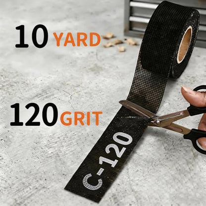 Emery Cloth Roll, 120 Grit 10 Yards Sandpaper Roll for Copper Pipe - size: 120 Grit