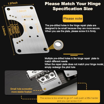 Cabinets Hinge Repair Plate Brackets, Hinges Repair Board Fixing Plates