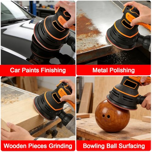 MAXMAN Foam Sanding Pads, 5" Bowling Sanding Pads,180 Grit for Auto - size: 5 inch, style: 180 Grit