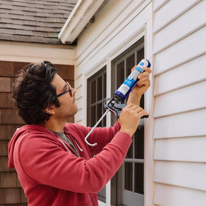 GE All Purpose Silicone Caulk, Clear, 10 fl oz Cartridge, 1 Pack - 100% Waterproof Silicone Sealant, Stronger Adhesion, Freeze & Sun Proof - size: 1 Pack, style: Clear