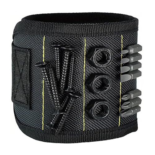 Magnetic Wristband for Holding Tools with 15 Magnets for Screws and Nails