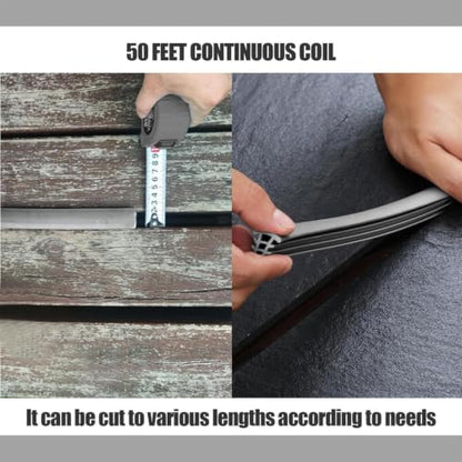 Concrete Expansion Joint Strips 50Ft EPDM Rubber 1/2Inch Crack Repair Strip - size: 50 ft long and 1/2" Wide