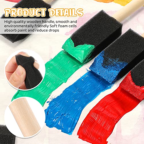 Baderke 300 Count 1 Inch Foam Sponge Brushes for Painting
