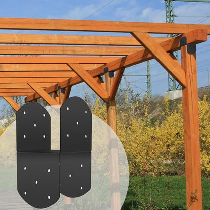 4 Pcs 6"x 6" Deck Post Caps Tie Brackets|Ineer Size(5.6"x 5.6") - size: 6"x 6" - 4 Pieces, style: Deck Post Caps Tie Brackets