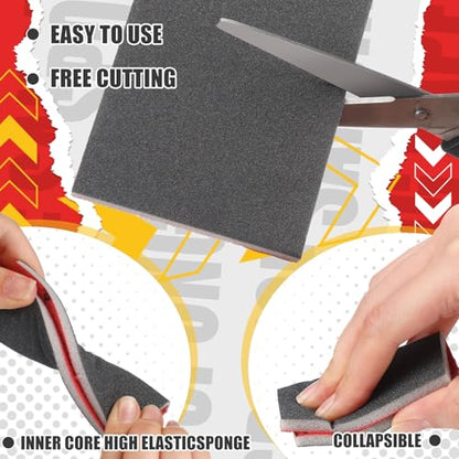 48 Pcs Sanding Sponge 3x4 Inch 120/180/240/320/400/600/800/1000/1200/1500/2000/2500 Grit Sandpaper Assortment, Wet/Dry Sandpaper,Reusable Sanding Blocks for Wood, Metal, Drywall,Polishing