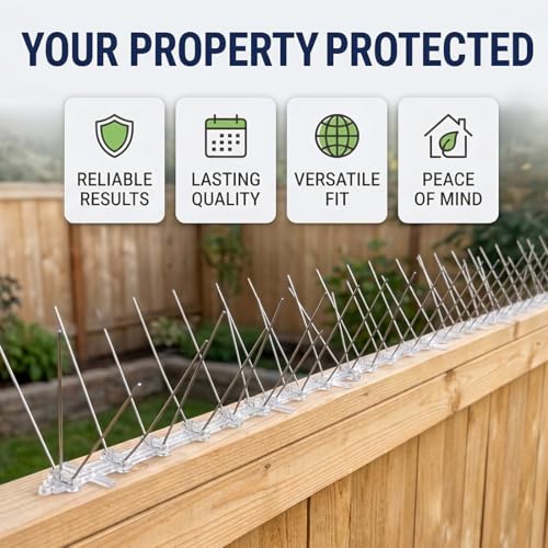 Bird-X Stainless Bird Spikes 8-Inch Extra-Wide, 2 Ft Strips, 100 Feet - size: 4.1 Oz