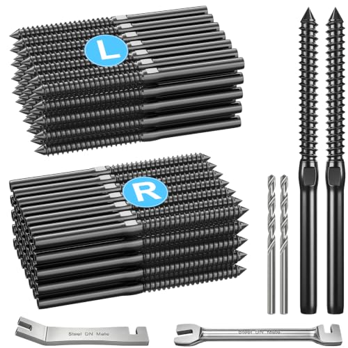 DN Mate Black Cable Railing Kit Swage Lag Screws 100Pack for 1/8" Cable - color: Black