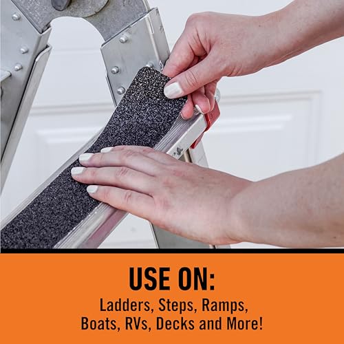 GORILLA Anti-Slip Tread Tape, 2" x 10' Roll, Black - size: 1 - Pack