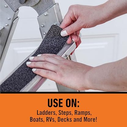 GORILLA Anti-Slip Tread Tape, 2" x 10' Roll, Black - size: 1 - Pack