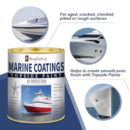 ShangTianFeng 207014 Marine Wood and Fiberglass Primer,32 Fl Oz Brilliant Bright Red+10 Fl Oz diluent, Suitable for use on fiberglass, wood or metal surfaces above the waterline 1 Quarts