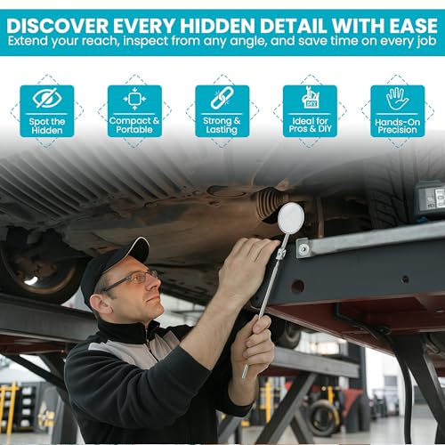 Harrier Hardware 2-Pack Telescopic Insp Mirror 5-21" Swivel - color: Mirror