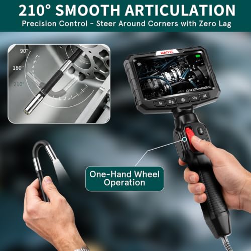 0.24 in Ultra Mini Two-Way Articulating Borescope Camera with Light