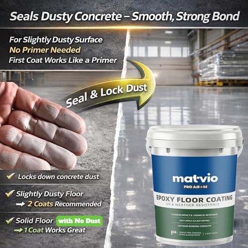 2-Part Epoxy Floor Coating | 1.06 Gal | 1:1 Mix Ratio | Low VOC, Garage & Basement Floor Paint | Anti-Slip, Chemical Resistant, 4H Hardness | Self-Leveling High-Gloss Finish for 270 Sq.Ft Per Coat - size: 140 Fl Oz (Pack of 1), style: 1:1