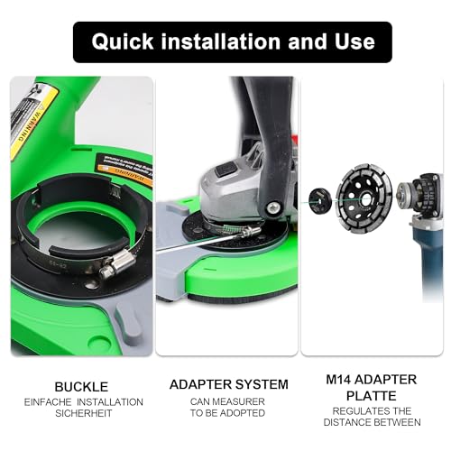Universal Surface Grinding Dust Shroud for Angle Grinder 7-Inch. Collect Grinding Dust-Stone, Cement, Marble, Rock,Granite, Concrete - style: 7 in dust shroud