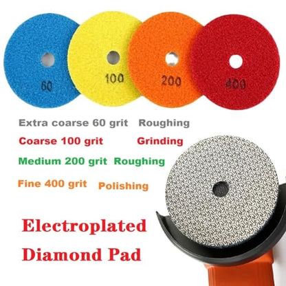 Electroplated Diamond Sanding Paper Sheet Pad,60Grit 3inch 75mm Grinding Sandpaper Pad Hook and Loop Backing for Metal Glass Porcelain Ceramic Hand Polishing & Trimming (1 Piece) - size: 3inch 75mm, style: 60Grit 1Piece