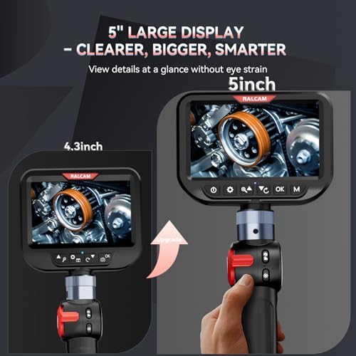 Ralcam Articulating Borescope for Mechanic Automotive HVAC Wall Inspection - size: 3.0mm