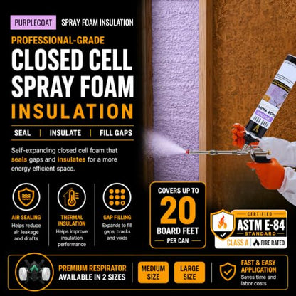 Vega Bond SF001 Purplecoat Closed Cell Foam Spray 29 oz (12 Pack)