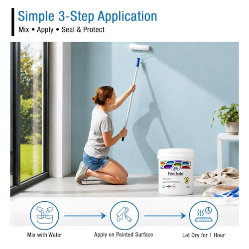 Rain Guard Water Sealers SP-9005 Paint Sealer 5 Gallon - Clear Semi-Satin Finish - Water Repellent Protection for All Painted Surfaces - Water-Based Silane/Siloxane Acrylic - size: 5 Gallons
