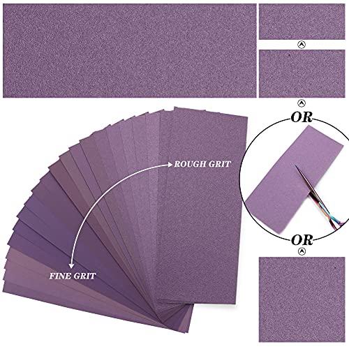 MAXMAN Sandpaper 3000 Grit, 9 x 3.6 Wet Dry Sanding Sheets, for Metal/Wood