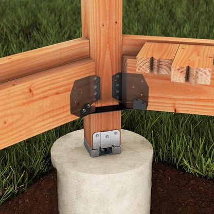Simpson Strong-Tie ABA46Z ABA ZMAX Galvanized Adjustable Standoff Post Base for 4x6 (Pack of 10) - size: 10 Pack