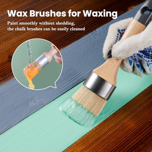 Mister Rui Chalk Wax Paint Brush, 5pcs, Wax Brushes for Waxing and Stencil - size: 5PCS, 1 Large, 1 Medium, 3 Small