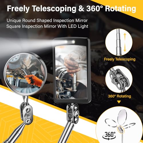 Magnetic Pickup Tool Set with Inspection Mirror, Birthday Gifts For Men