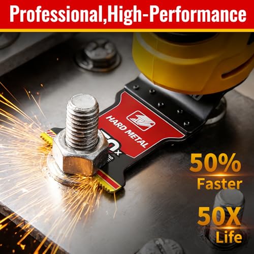 GRENPRO 3-Pack TiCN Carbide Oscillating Saw Blades for Metal Cutting