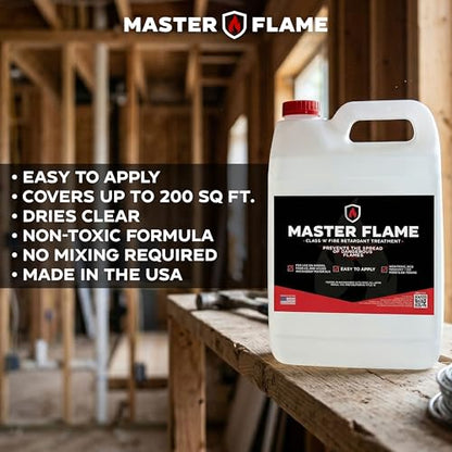 Master FX Master Flame Class A Fire Retardant for Wood & Fabric, 1 Gallon - style: 1 Gallon