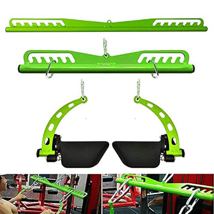 Adjustable Lat Pull down Bar, Cable Machine Attachments for Gym, Home Gym Fitness T-bar Row Pulldown Attachments, Lat Pull Down Machine Wide Grip Neutral Grip Handle - color: SP-LONG BAR