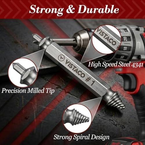 Screw Extractor Set, 10 Piece Easy Out Bolt & Screw Remover