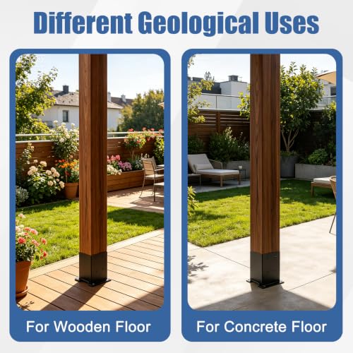 4 Pcs 4"x 4" Post Base Fit (Inner Size 3.6x3.6) Post Lumber