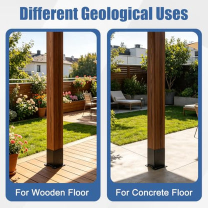 4 Pcs 4"x 4" Post Base Fit (Inner Size 3.6x3.6) Post Lumber