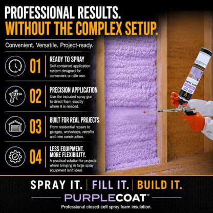 Vega Bond SF001 Purplecoat Closed Cell Foam Spray 29 oz (12 Pack)