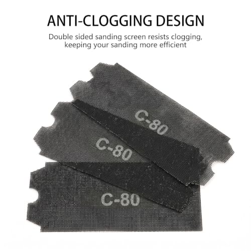 12PCS 80 Grit Drywall Sanding Screens, 4-3/16" x 11-1/4" Sandpaper Sheets - size: 80Grit-12pcs