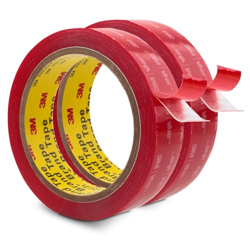 3M Double Sided Mounting Tape 1" x15.4Ft 2 Pack - color: Clear, size: 1''×15.4Ft