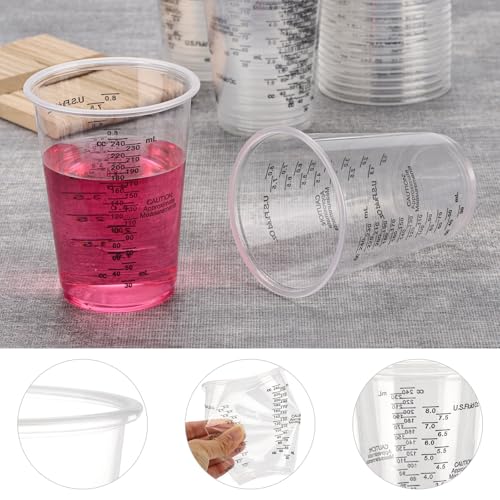 60 Pcs 8oz Epoxy Resin Mixing Cups Disposable Plastic Measuring Cups