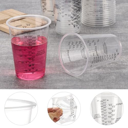 60 Pcs 8oz Epoxy Resin Mixing Cups Disposable Plastic Measuring Cups
