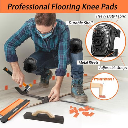 NAACOO Laminate Flooring Tools,6in1 Heavy Floor Install Kit for Vinyl Plank - size: 6 in 1 Flooring Tools
