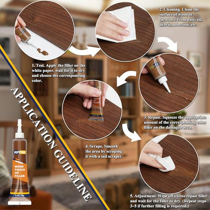 Hupeyna Wood Repair Kit, 12 Color Wood Fillers, Furniture Repair Kit