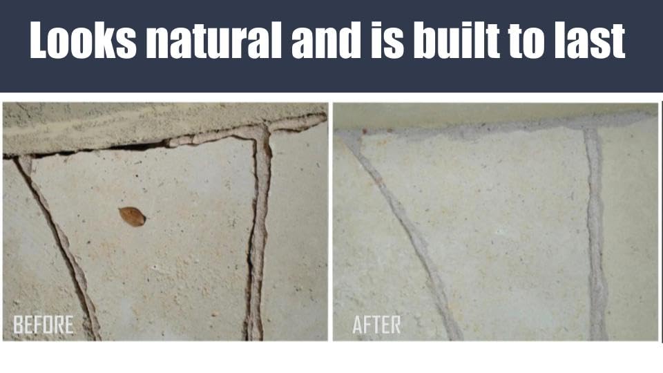 ConSandtrate Concrete Crack Filler - Brown - 2 LB (Single Bottle) for Filling in Concrete Cracks on driveways, walkways and patios - color: brown