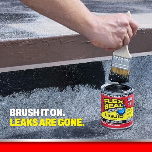 Flex Seal Liquid Rubber Sealant Coating, Waterproof, Black, 16 oz - color: Black, size: 16 oz