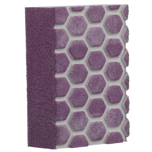 3M Pro Grade Precision 3-in-1 Sanding Sponge, 320 Grit X-Fine, 2 Sponges, Washable & Reusable, for Wood, Metal, Drywall, and Paint Finishing – Flexible Foam, Contoured, Angled, Flat - size: 2.5 in x 4.5 in x 1 in - 2 Sponges, style: 320 Grit X-Fine
