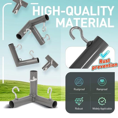 Golf Frame 1-3/8 in Corner Kit Triple Corner Bracket Powder Coated