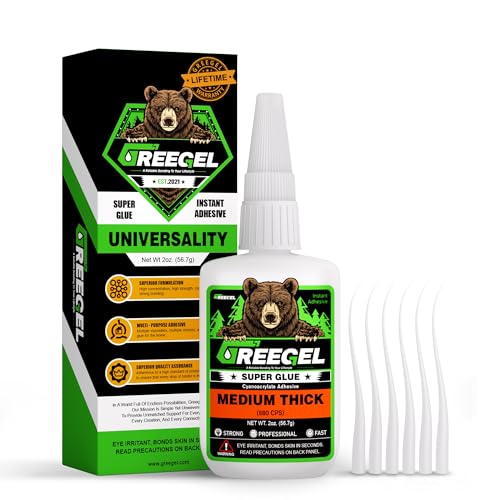Liquid Medium Thick Super Glue 2 oz + 3g Gel Glue for Ceramic - color: Medium Thick Viscosity, size: 2 oz