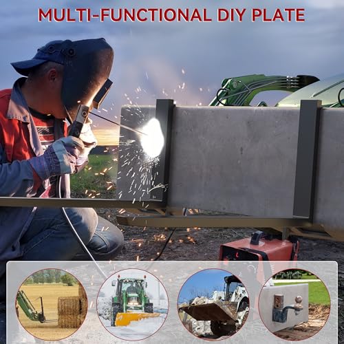 YITAMOTOR 1/4" Skid Steer Mount Plate Attachment for Kubota, Bobcat Tractor - size: 1/4 Inch